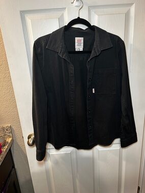 Topo Designs Black Long-Sleeve Button Shirt